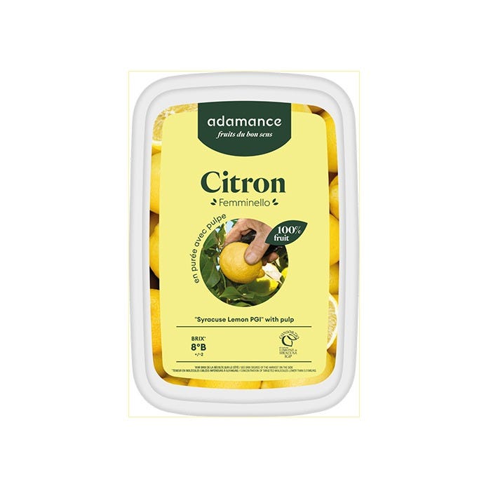 [아다망스] 냉동 레몬 퓨레 1 kg