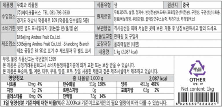 제품 라벨